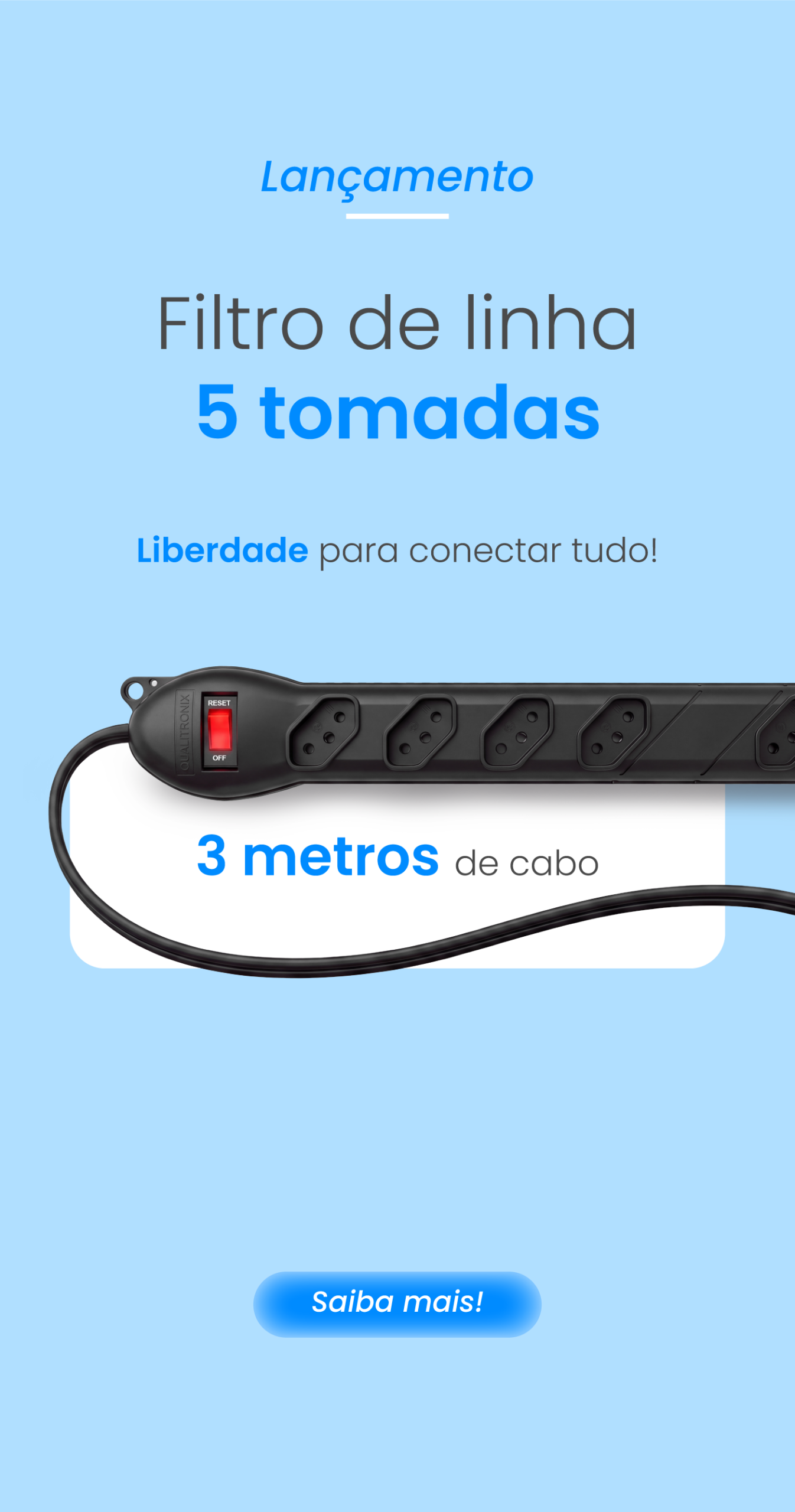 Filtro de linha 3 metros